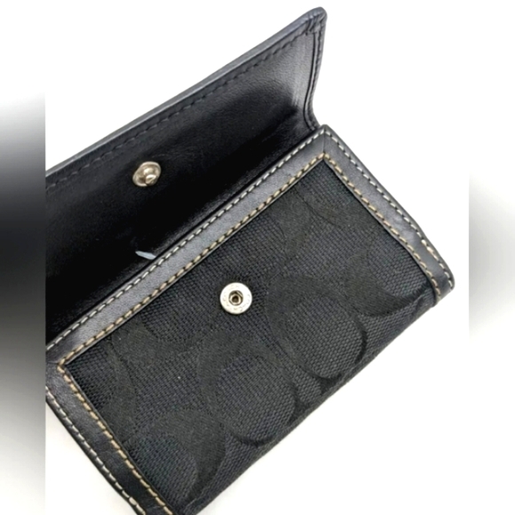 COACH Tri-fold Signature Jacquard Credit Card Wallet NWT - Picture 4 of 10